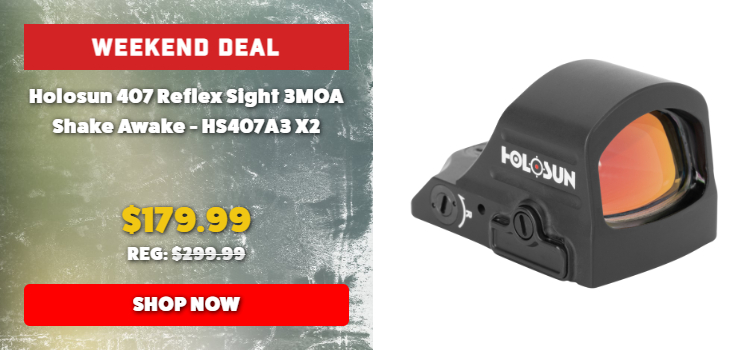 Holosun 407 Reflex Sight 3MOA Shake Awake - HS407A3 X2